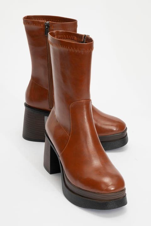 Beck Platform Block Heel Boot