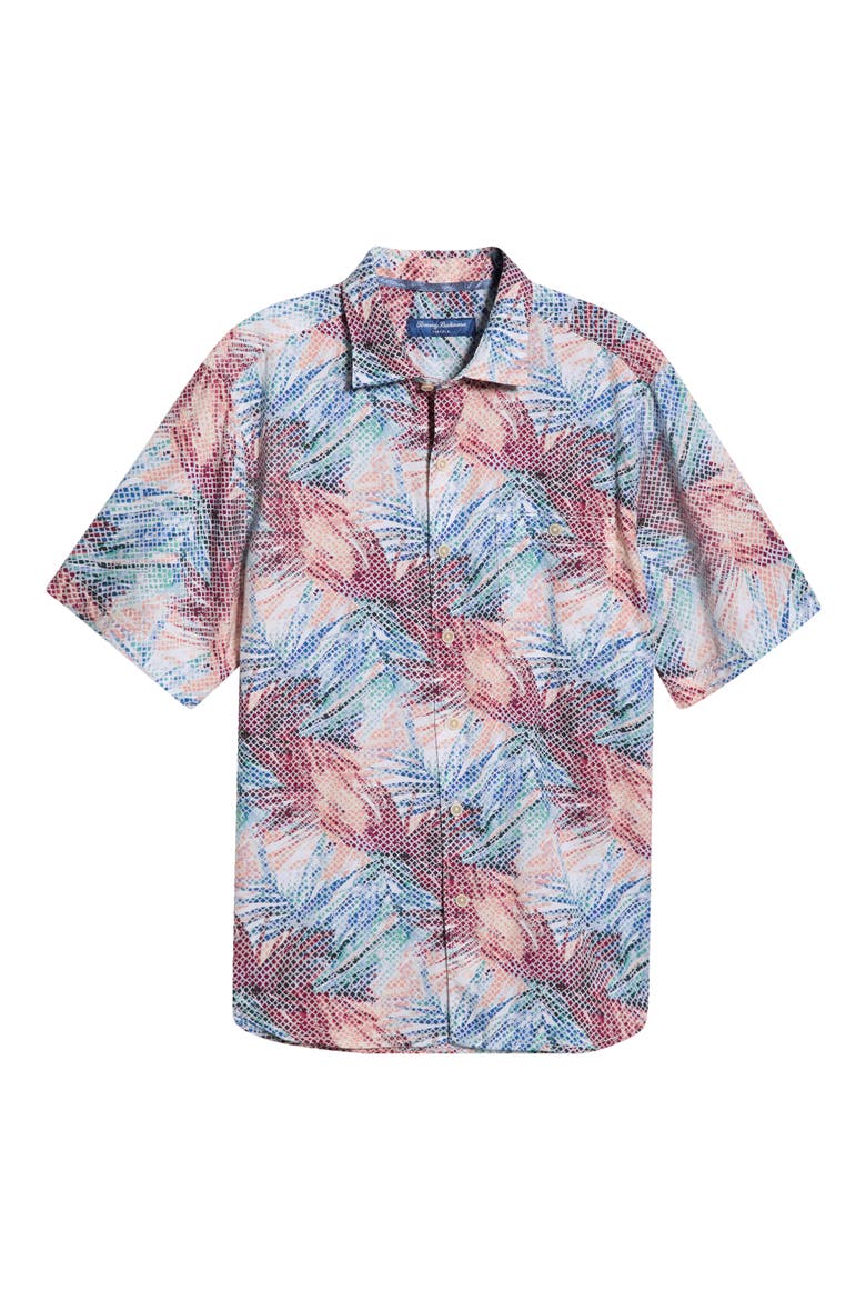 Tortola Cartago Palms Button-Up Shirt, Alternate, color, SANTA ANA