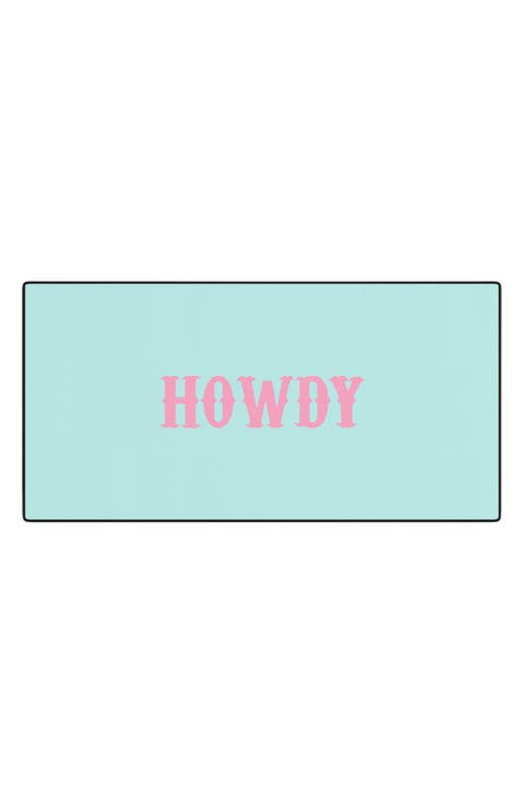 Howdy Blue Desk Mat