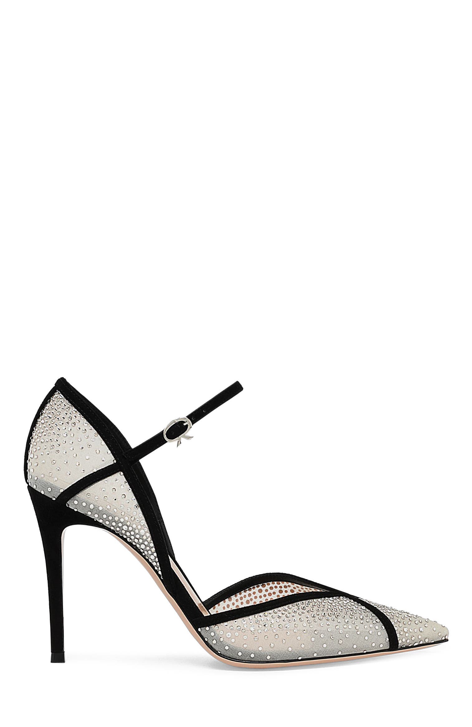 Confetti D'Orsay Pump, Main, color, Black Suede and Fabric