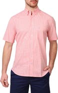 TailorByrd Micro Gingham Short Sleeve Button-Up Shirt
