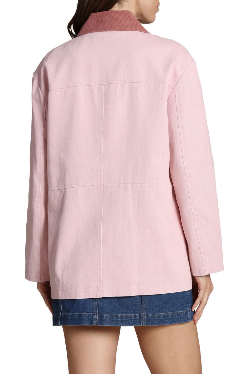 Avec Les Filles Cotton Barn Jacket, Alternate, color, Blackberry
