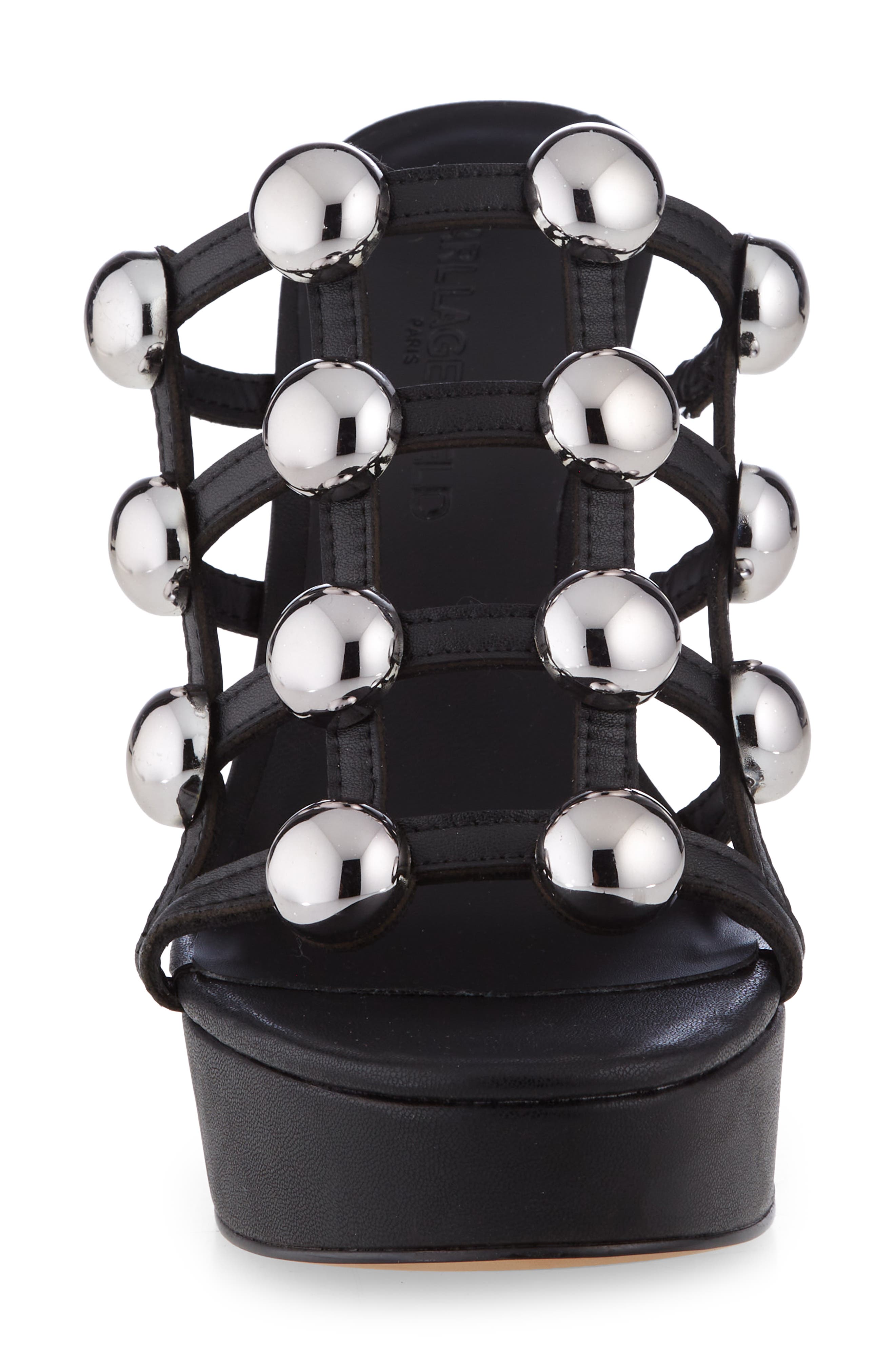 KARL LAGERFELD PARIS Addica Studded Platform Sandal, Alternate, color, 
