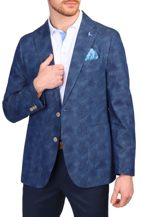 Tropical Print Cotton Sport Coat