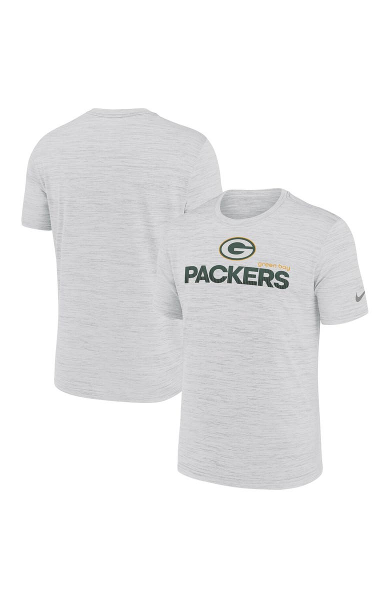Nike Men's Nike White Green Bay Packers Blitz Velocity Modern Performance T-Shirt, Alternate, color, Heather Gray
