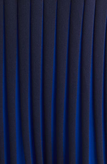Pleated Hem Long Sleeve Sweater Dress