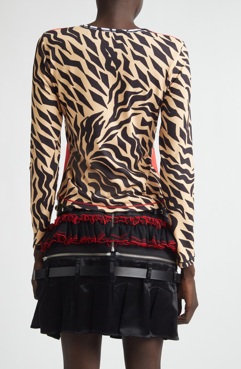 Chopova Lowena Cutty Sark Cats Fitted Jersey Graphic T-Shirt, Alternate, color, Red Multi