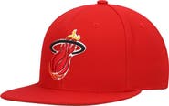 Mitchell & Ness Men's Mitchell & Ness Red Miami Heat Hardwood Classics Team Ground 2.0 Snapback Hat