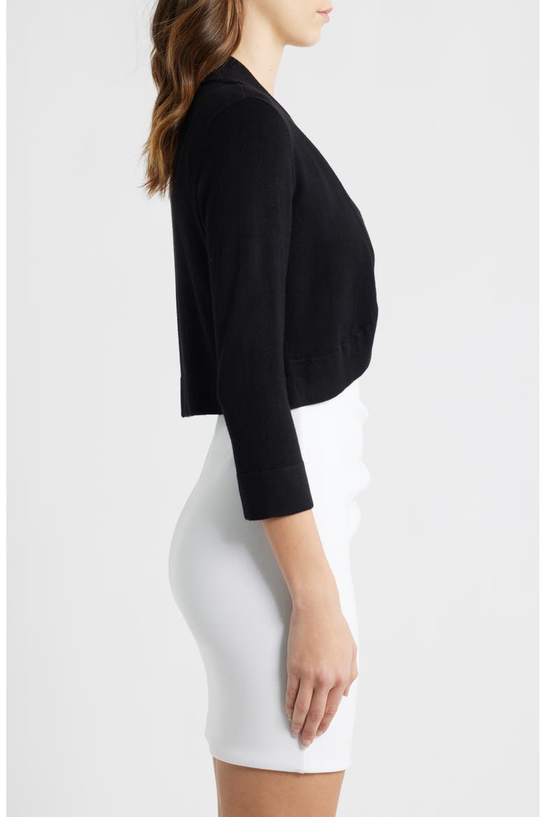 Bolero Cardigan, Alternate, color, BLACK