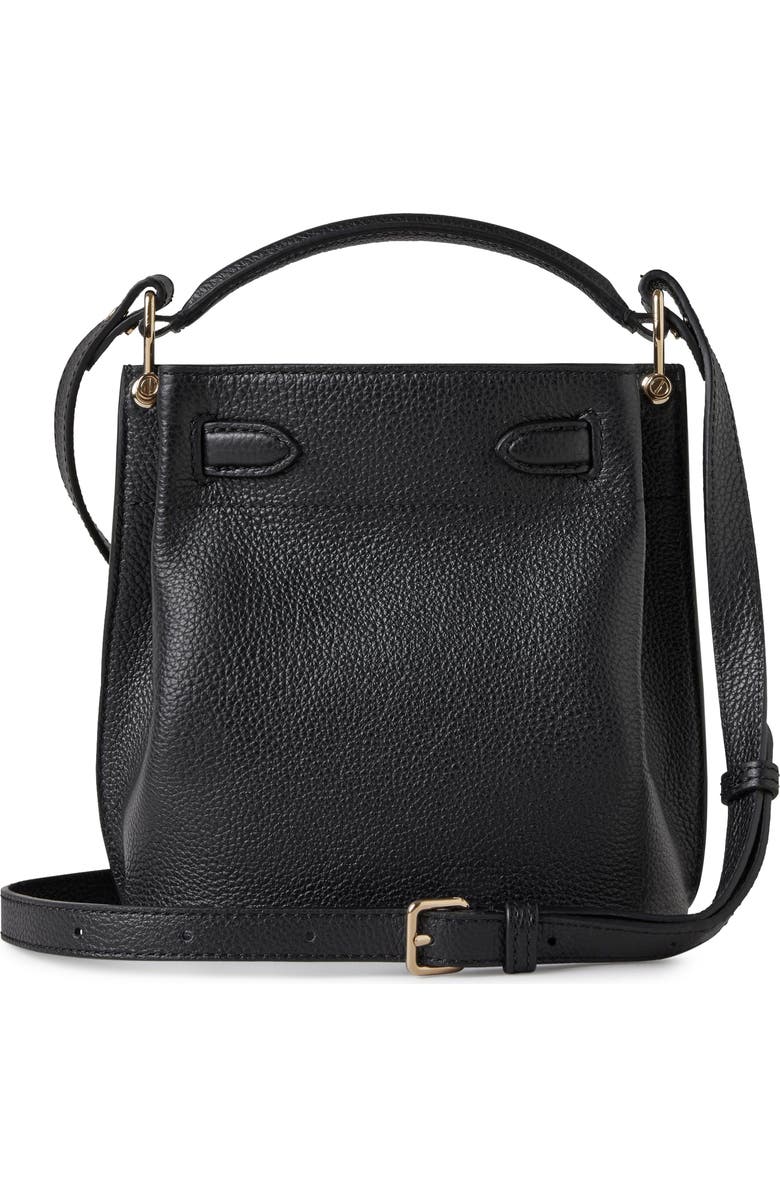 Mulberry Mini Islington Leather Bucket Bag, Alternate, color, Black