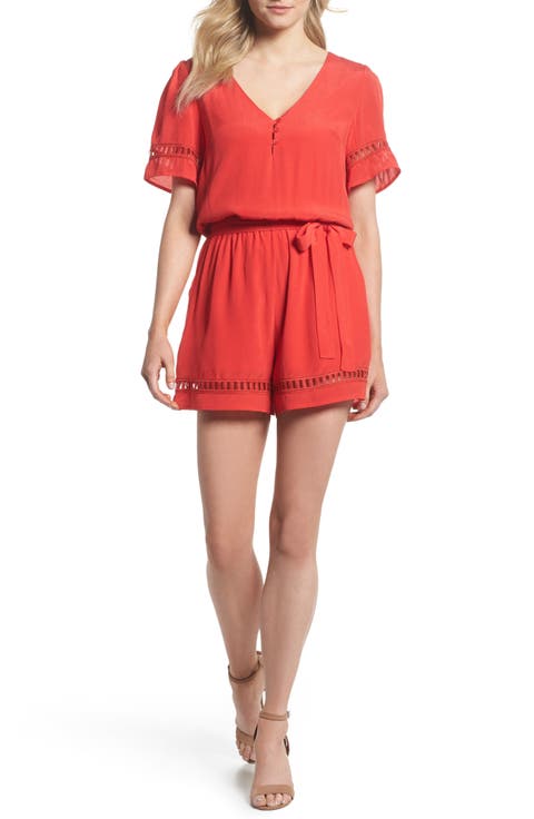 Lace Inset Romper