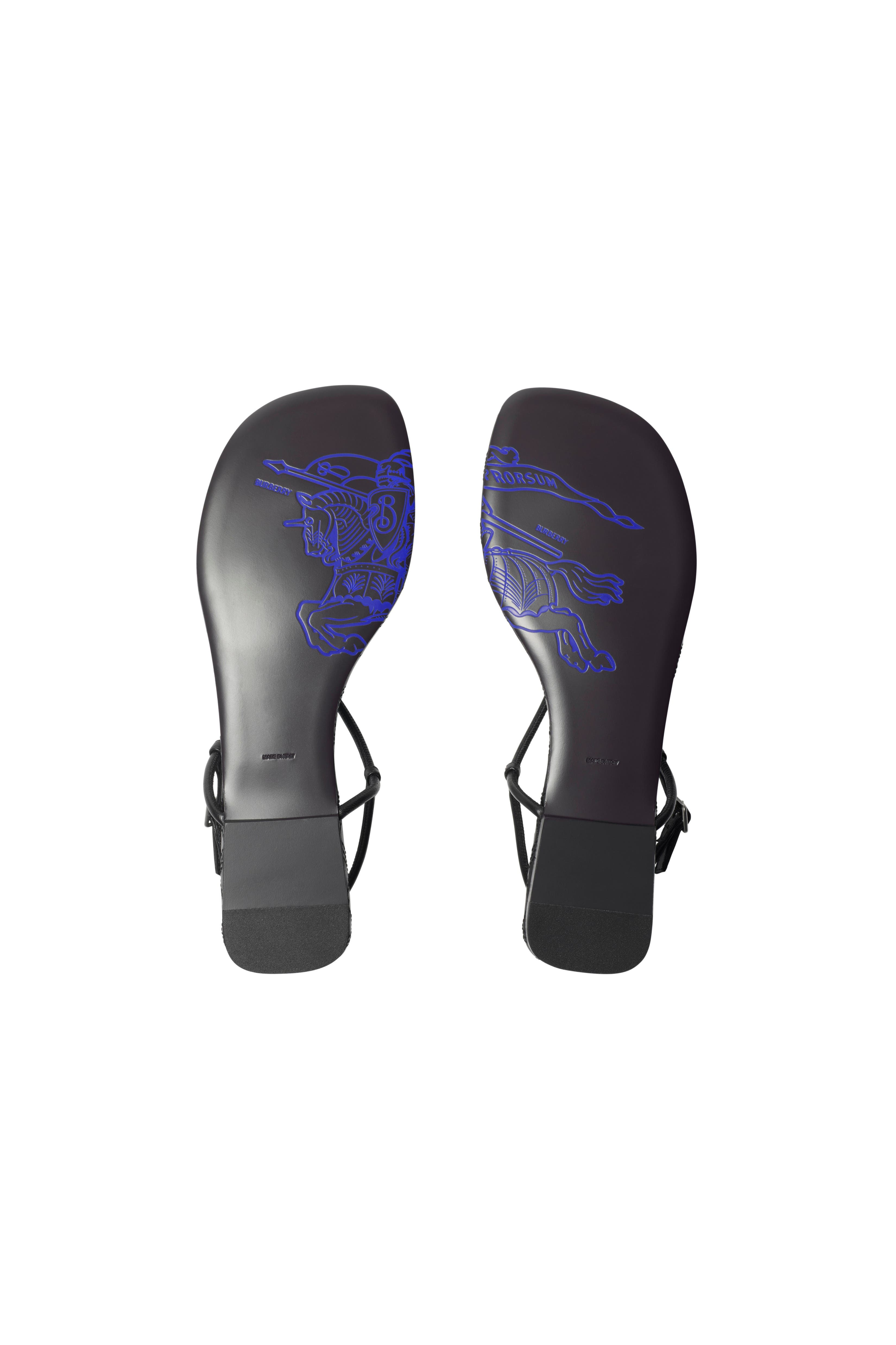 Burberry Leather Ronda Low Sandals, Alternate, color, 