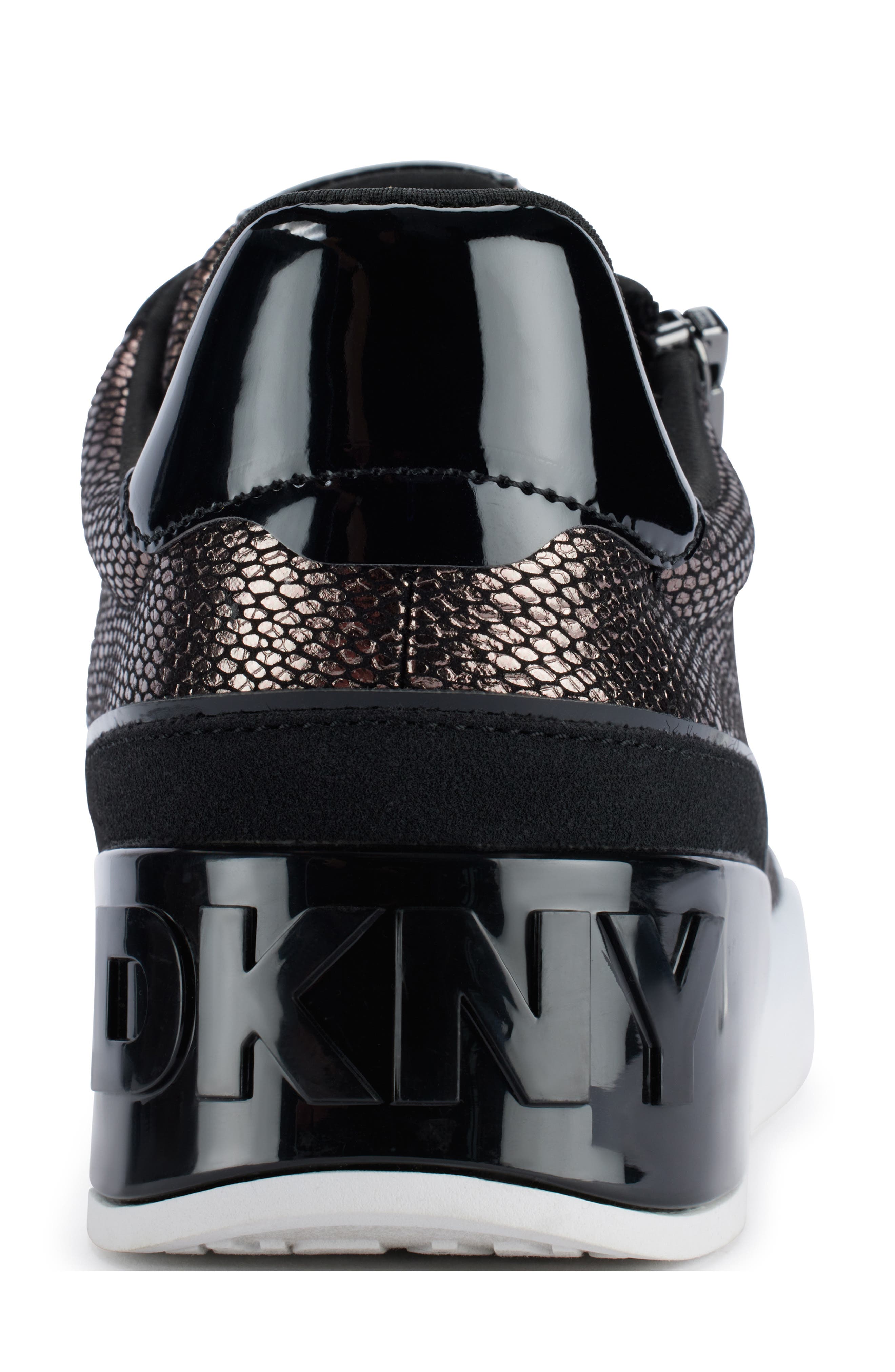DKNY Mei Sneaker, Alternate, color, Pewter/ Black