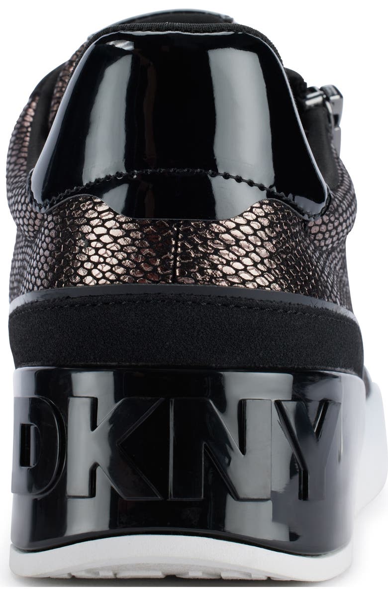 DKNY Mei Sneaker, Alternate, color, Pewter/ Black
