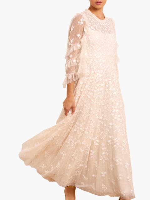 Everett Bloom Round Neck Maxi Dress