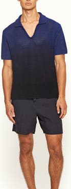 Orlebar Brown Batten Crochet Gradient Dye Polo Shirt