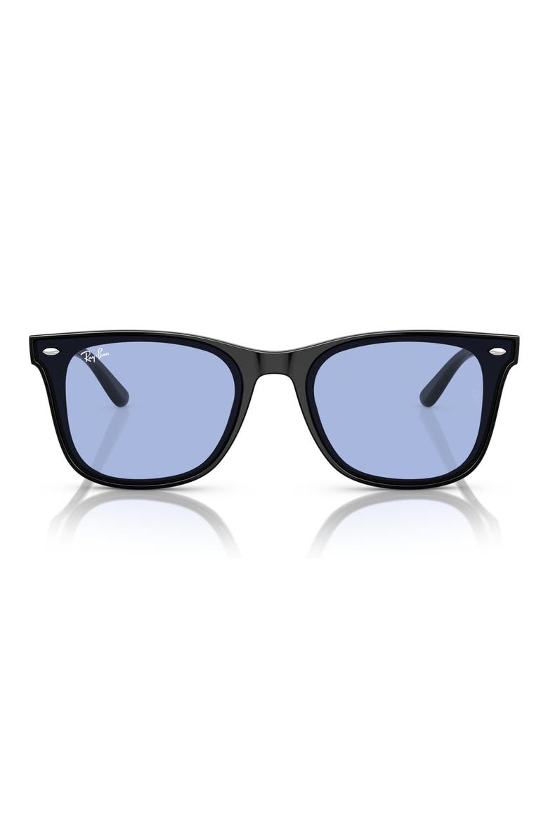 65mm Oversize Square Sunglasses, Main, color, BLACK