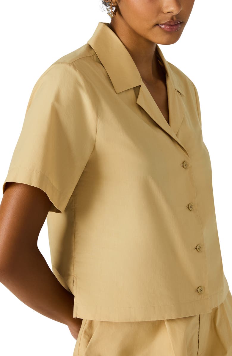 Steve Madden Sandra Woven Cotton Shirt, Alternate, color, New Taupe