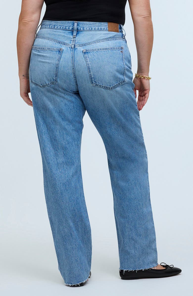 Madewell '90s Ripped Straight Leg Jeans, Alternate, color, Revoir Wash