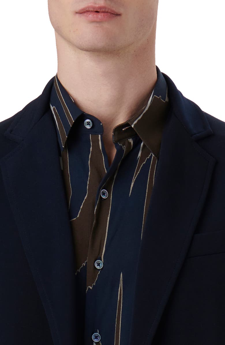 Bugatchi Knit Blazer, Alternate, color, Navy