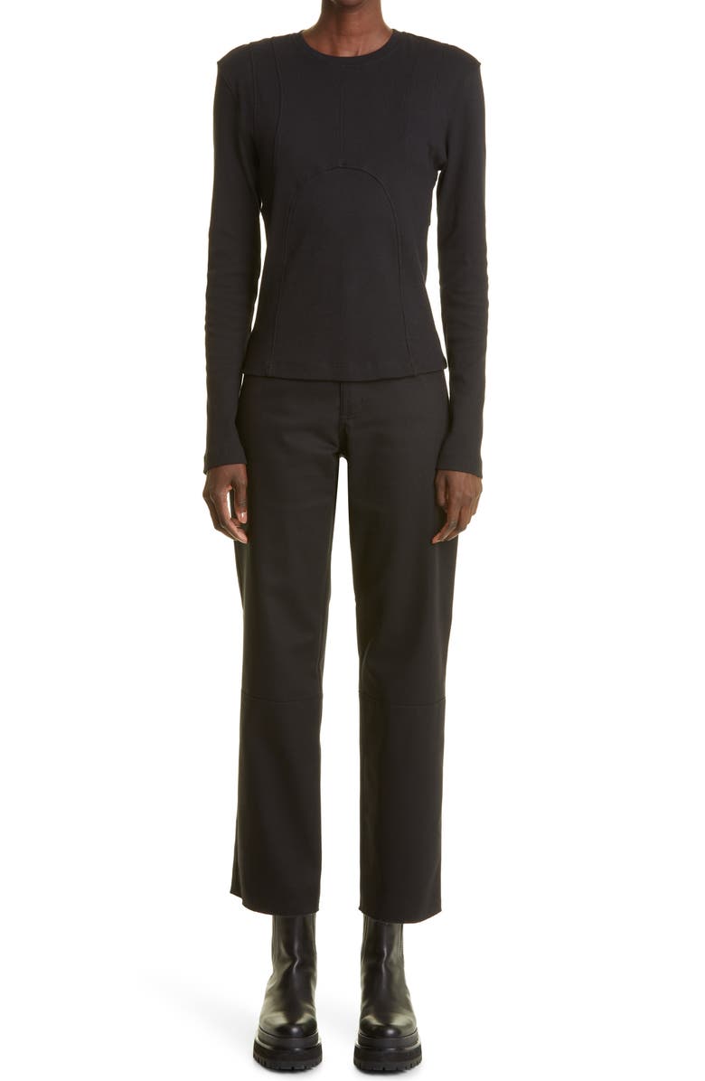 K.NGSLEY Gender Inclusive Diran Cuffed Straight Leg Jeans, Alternate, color,