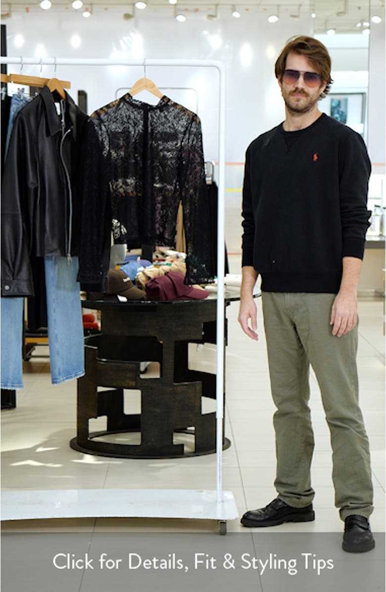 Aria Embroidered Lace Long Sleeve Shirt, sales video thumbnail