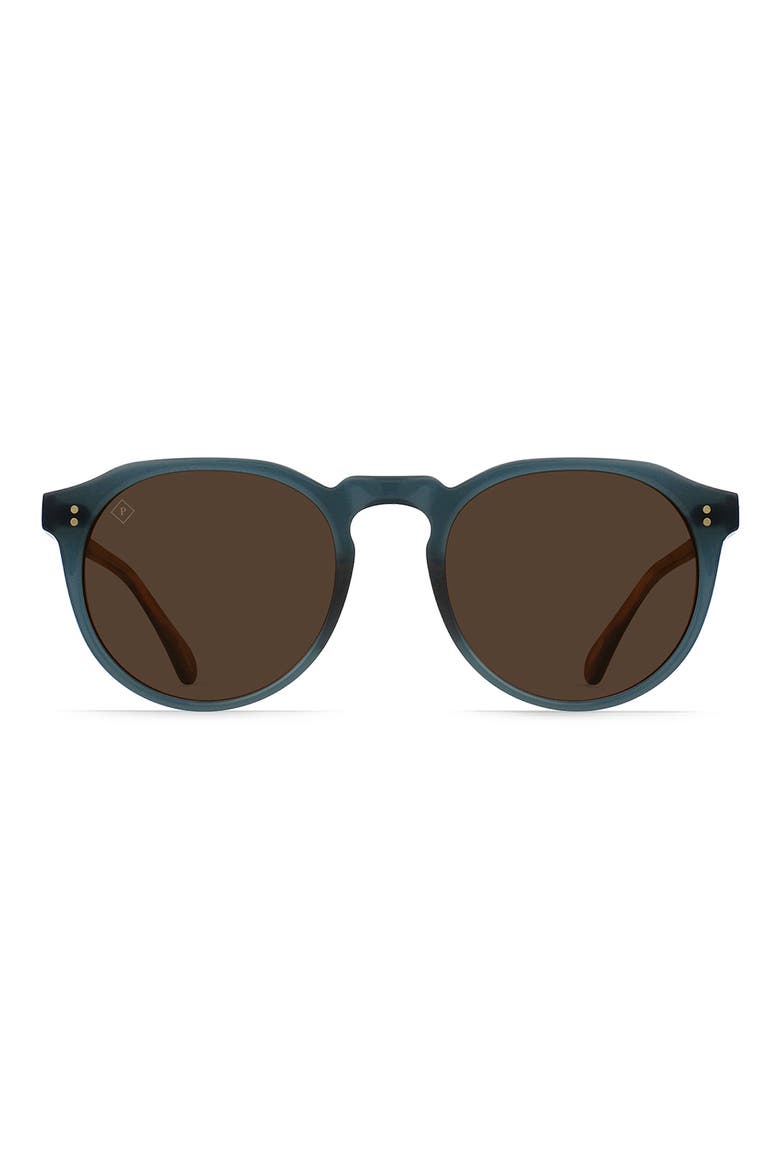 Remmy 49mm Polarized Round Sunglasses, Main, color, CIRUS/ VIBRANT BROWN POLAR