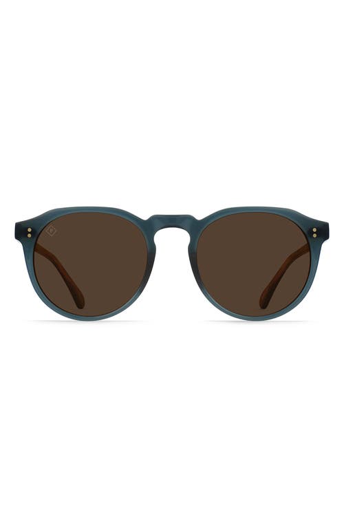 RAEN Remmy 49mm Polarized Round Sunglasses in Cirus/Vibrant Brown Polar 