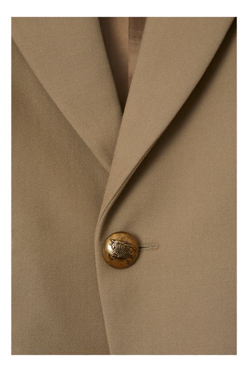 Burberry Wool Single-breasted Blazer In Puddle