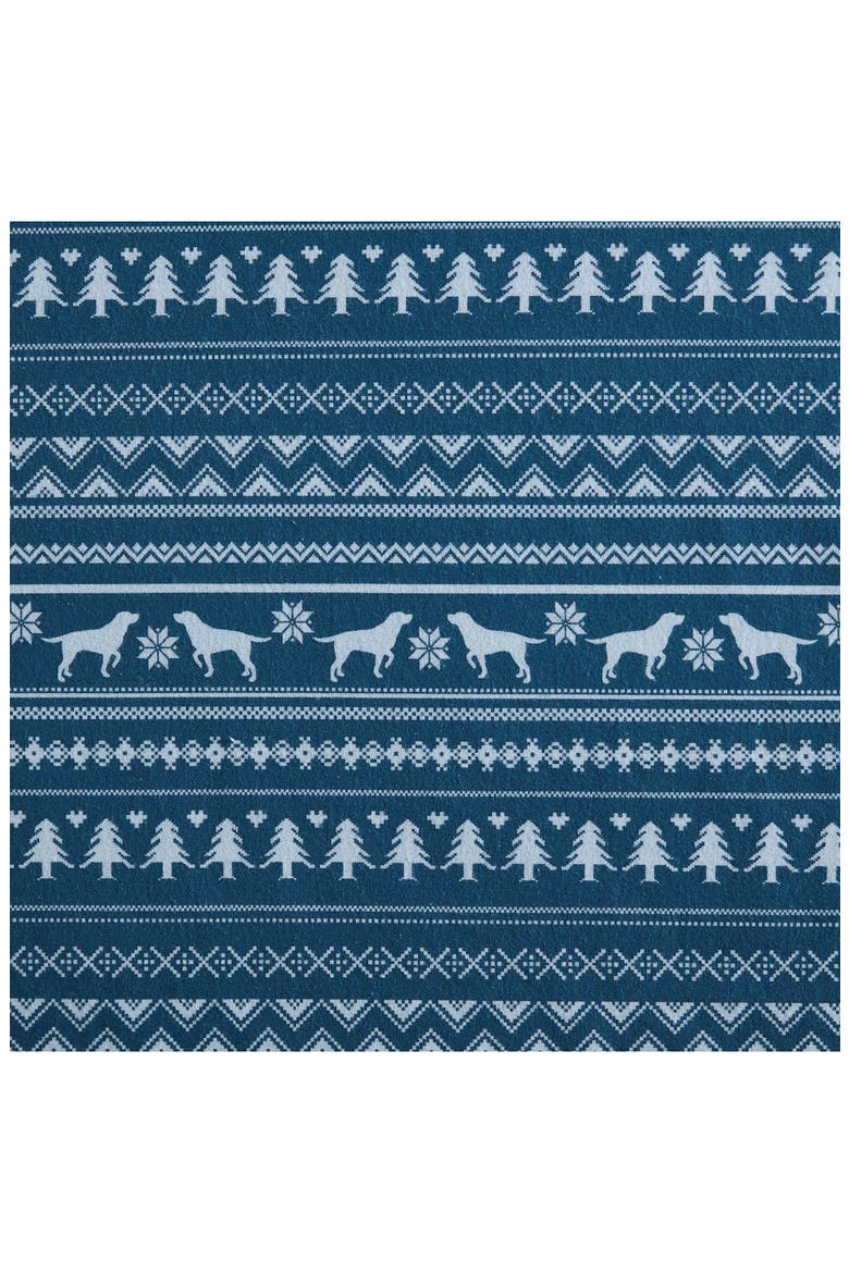 Dog Sweater Cotton Flannel Sheet Set, Alternate, color, KODIAK BLUE