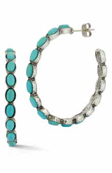 SPHERA MILANO Turquoise Hoop Earrings