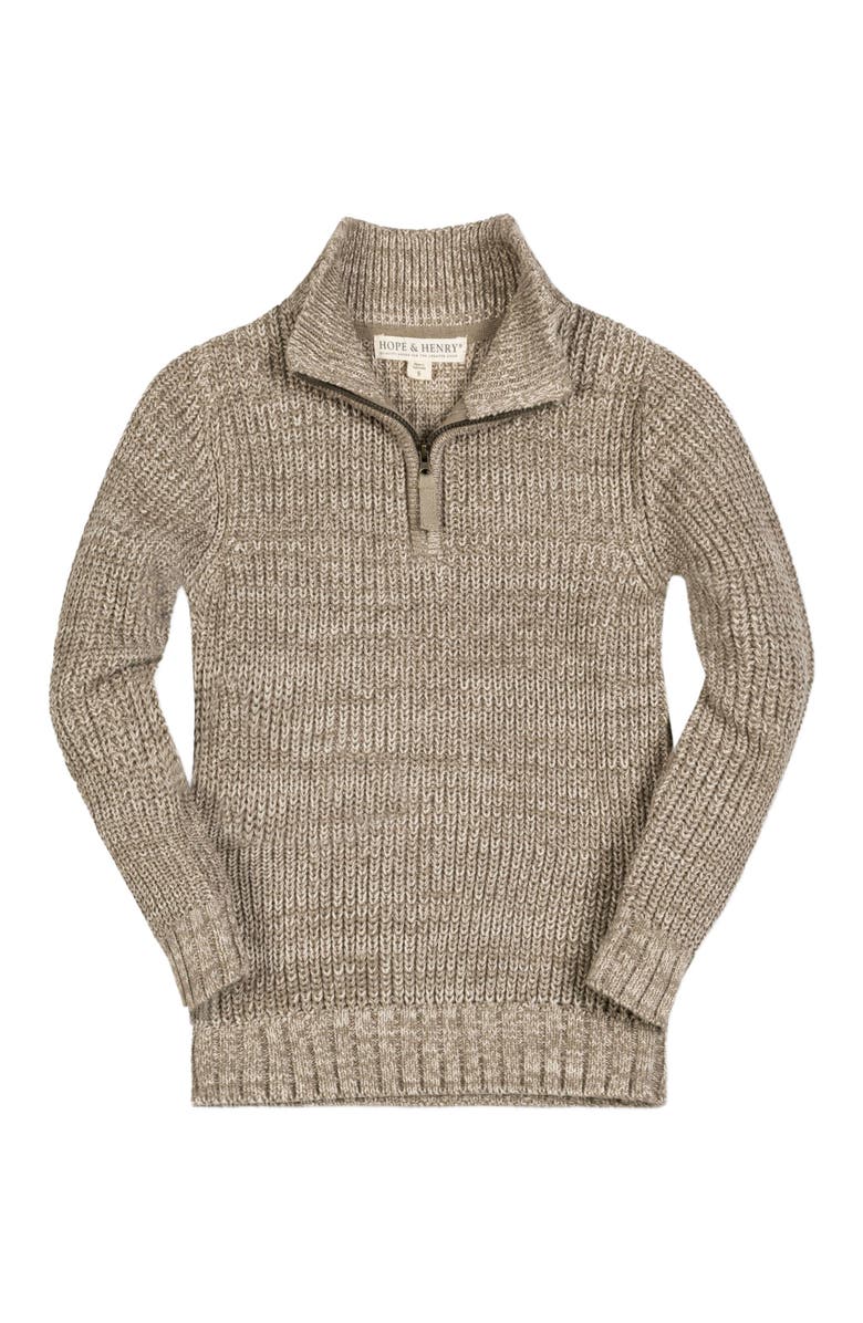 Hope & Henry Boys' Organic Half Zip Sweater, Kids, Alternate, color, 