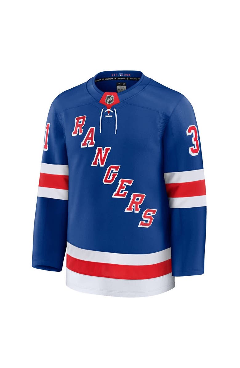 FANATICS Men's Fanatics Igor Shesterkin Blue New York Rangers Home Premium Jersey, Alternate, color,