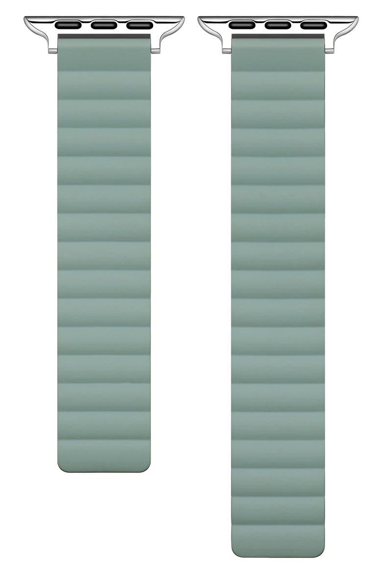 Silicone Apple Watch® Watchband, Main, color, SAGE GREEN