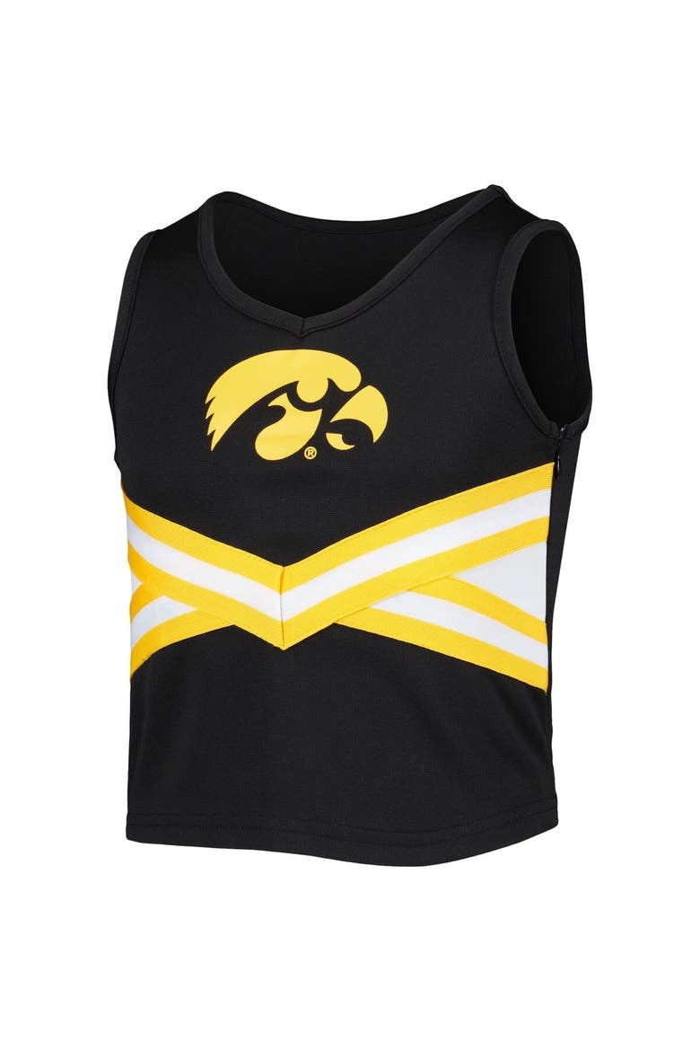 Girls Youth Colosseum Black Iowa Hawkeyes Carousel Cheerleader Set, Alternate, color, Black