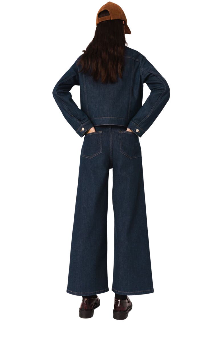 maje Wide jeans with patch pockets, Alternate, color, Navy