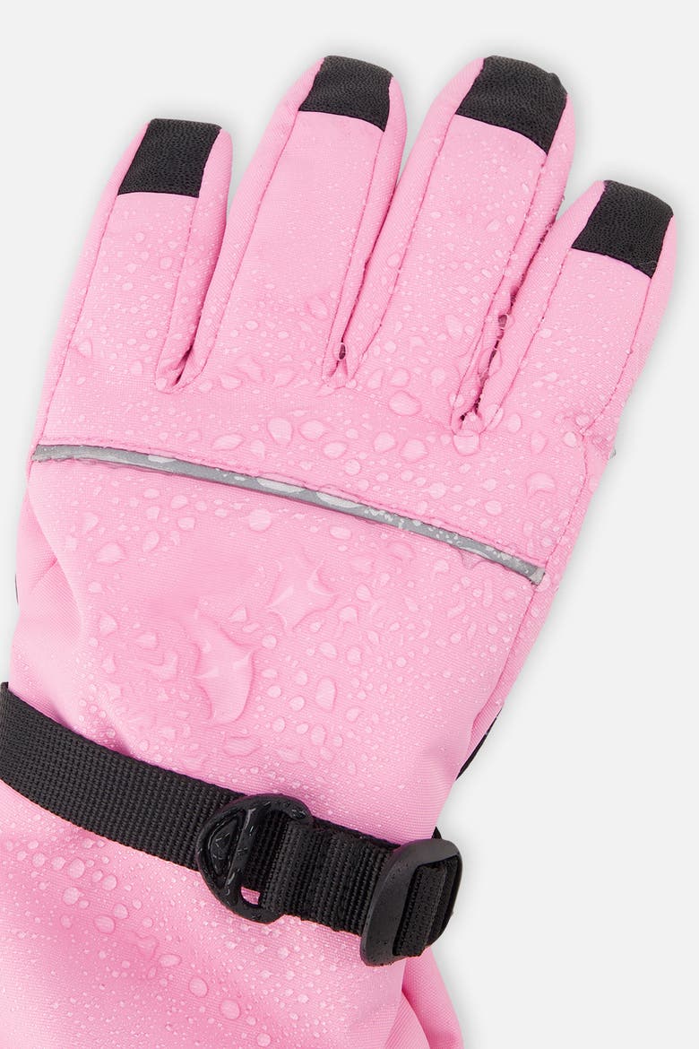 Teknik Wrist Strap Microfiber Lined Winter Gloves, Alternate, color, Pink