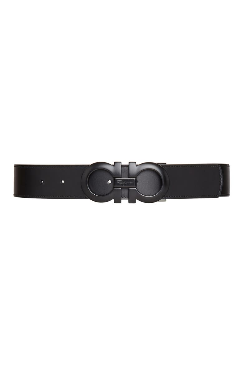 Salvatore Ferragamo Reversible Leather Belt, Main, color, NERO ULTRAMARINE