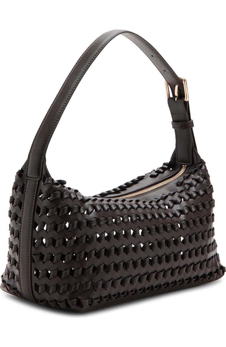 MANGO Braided Faux Leather Shoulder Bag, Alternate, color,