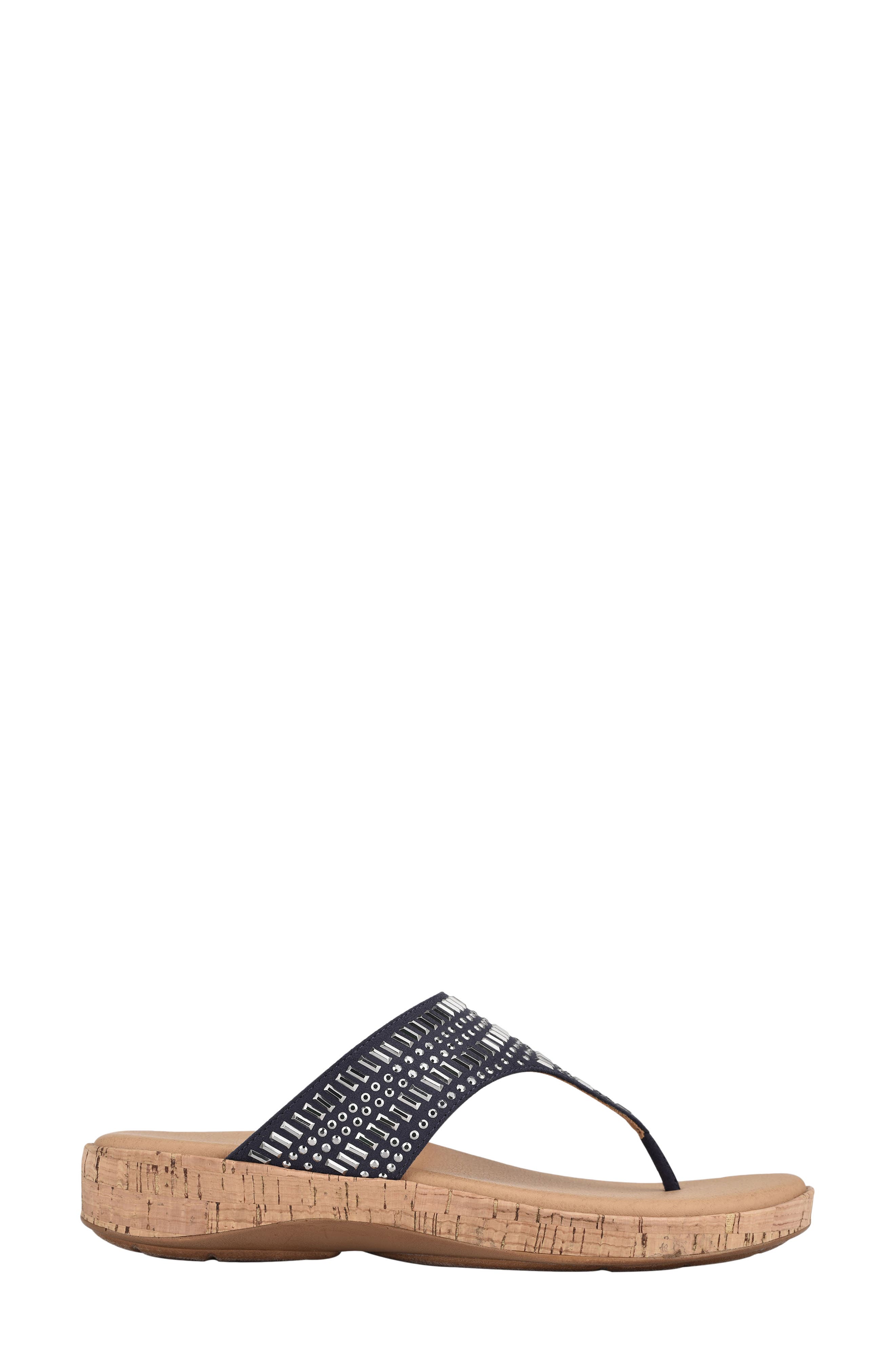 Landry Sandal, Alternate, color, NAVY FABRIC