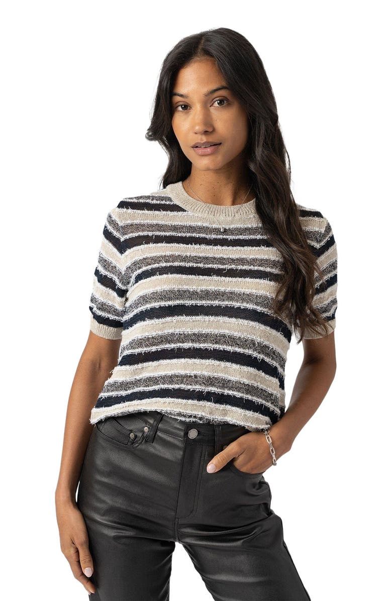 Saint + Sofia Fearne Knit Tee, Main, color, Blue