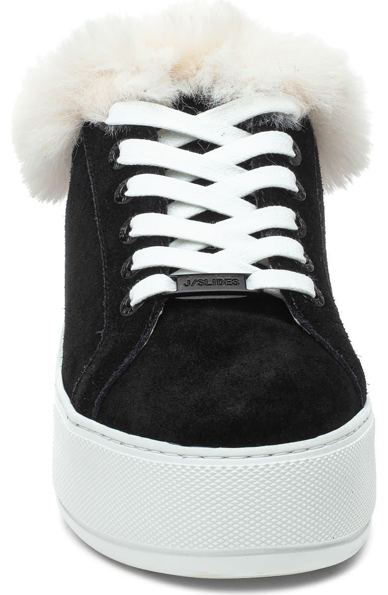 JSlides Mellia Faux Fur Sneaker, Alternate, color,