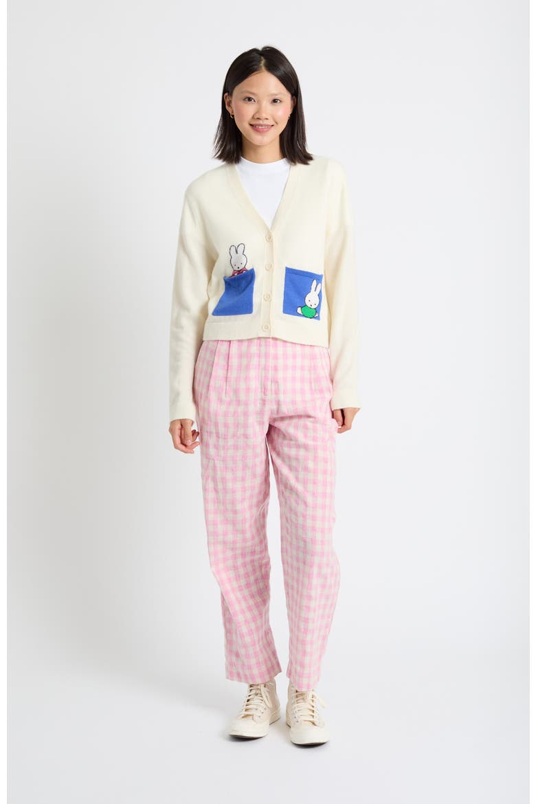Wool-Cashmere Miffy Pocket Play Cardigan, Alternate, color, Cream