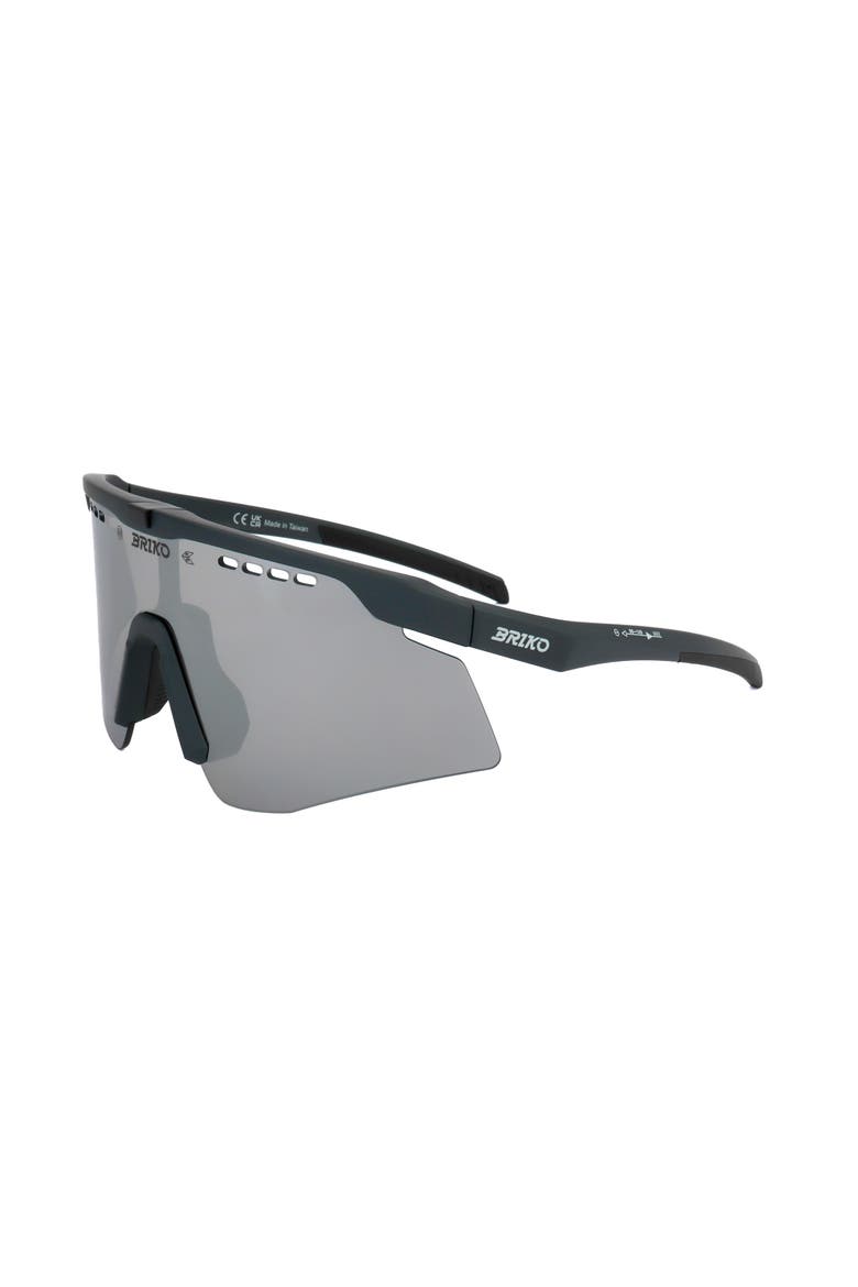 Shield Sport Sunglasses, Alternate, color, Black Metallic