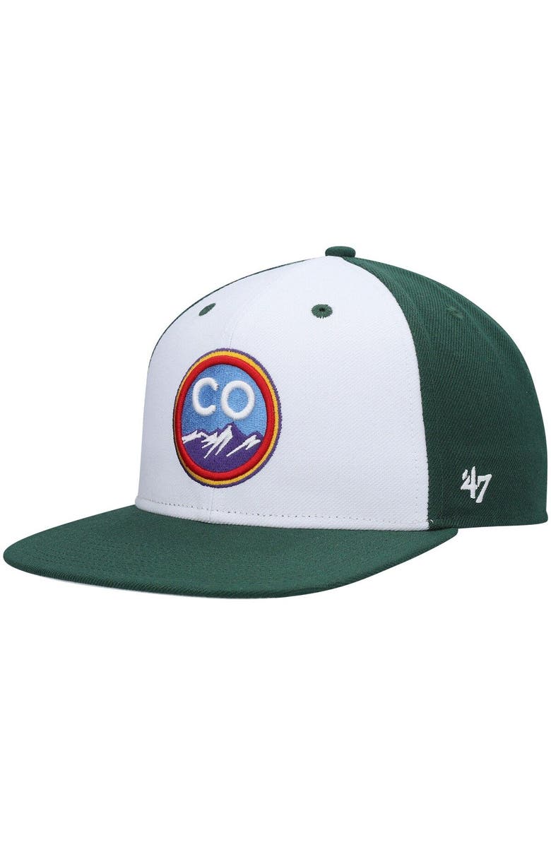 '47 Men's '47 Green Colorado Rockies 2021 City Connect Captain Snapback Hat, Main, color, Green