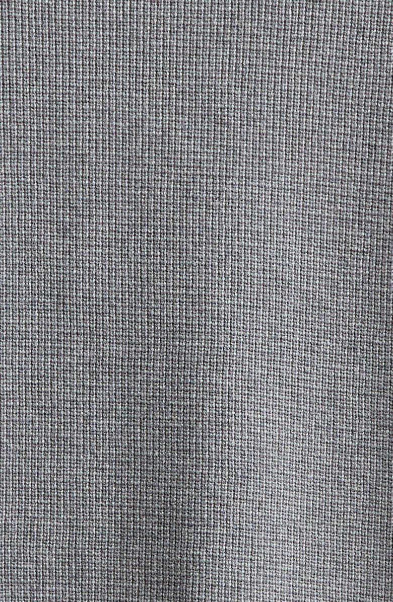 Thom Browne Waffle Knit Rugby Polo, Alternate, color, Med Grey