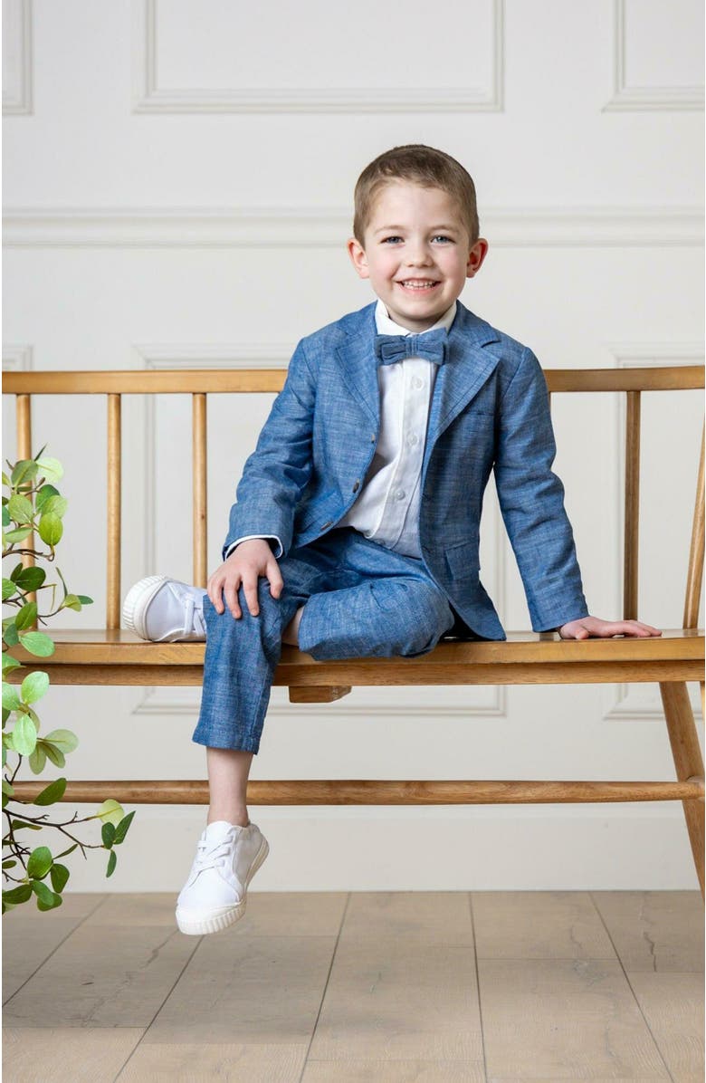 Hope & Henry Boys' Organic Chambray Suit Pant, Kids, Alternate, color, 