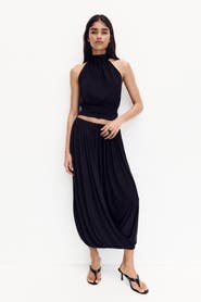 H&M Bubble-hem Maxi Skirt
