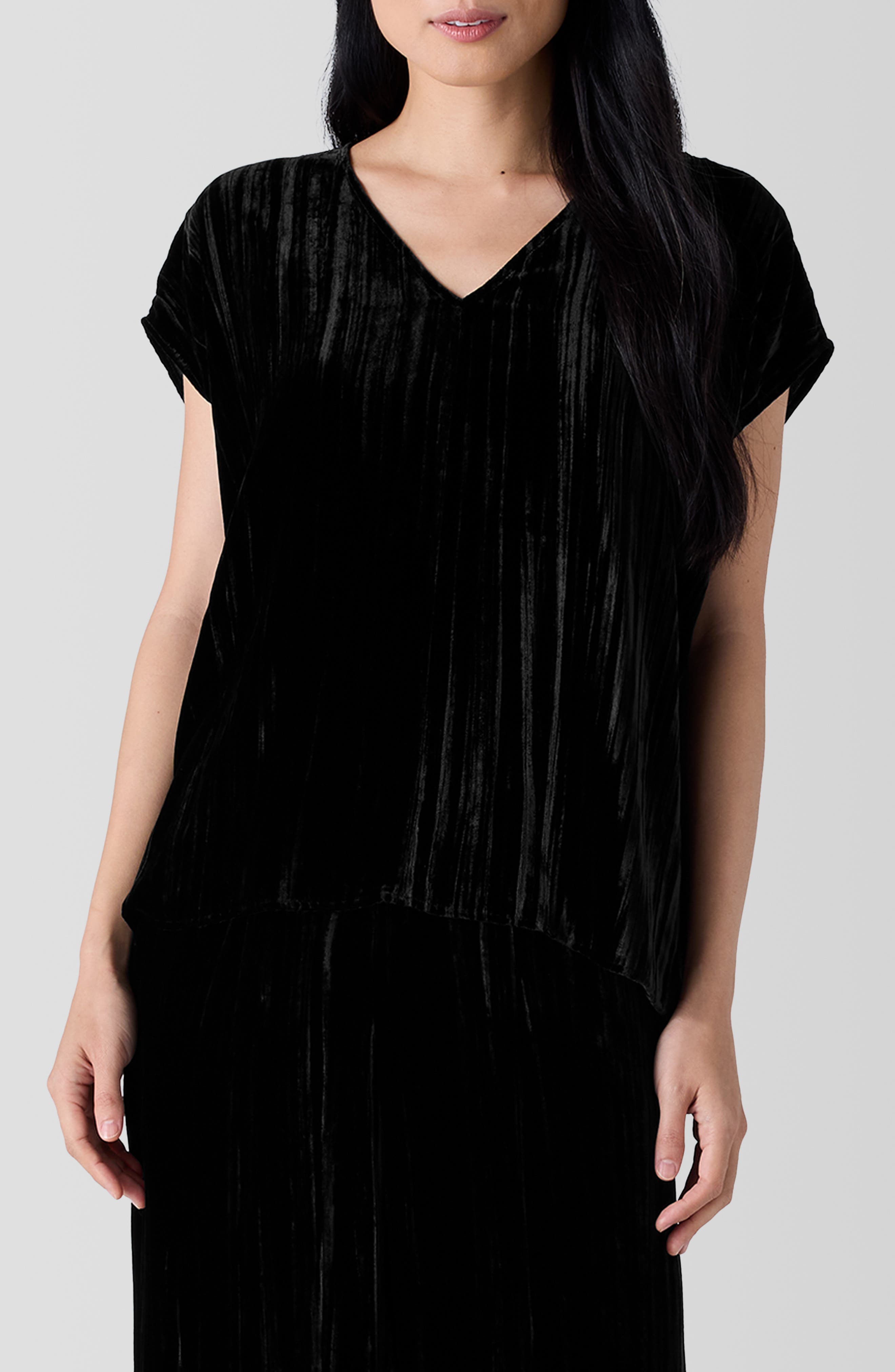 eileen fisher velvet tunic top