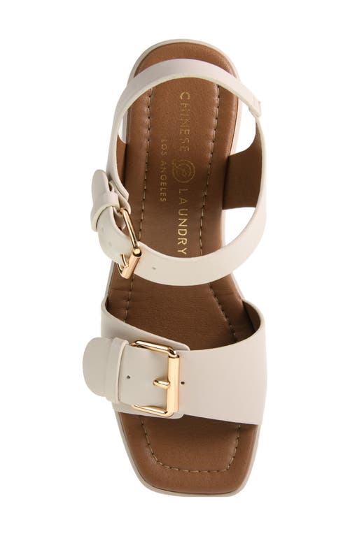 Chinese Laundry Drew Ankle Strap Platform Sandal In Cream